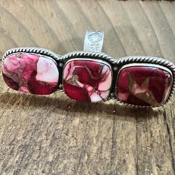 Handmade Sterling Silver Dahlia Rose Adjustable Ring by Nizhoni - Picture 4 of 6